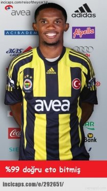 Eto'o bitmiş capsleri