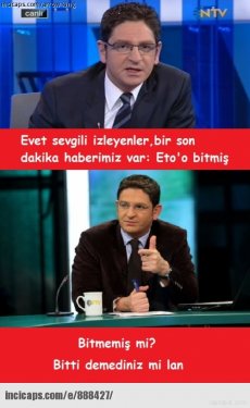 Eto'o bitmiş capsleri