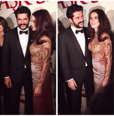 Fahriye ile Burak galaya el ele geldi