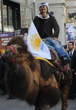 Has Parti'den Mübarek'e develi protesto