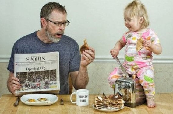 Dünyanın en iyi babası olmaya aday