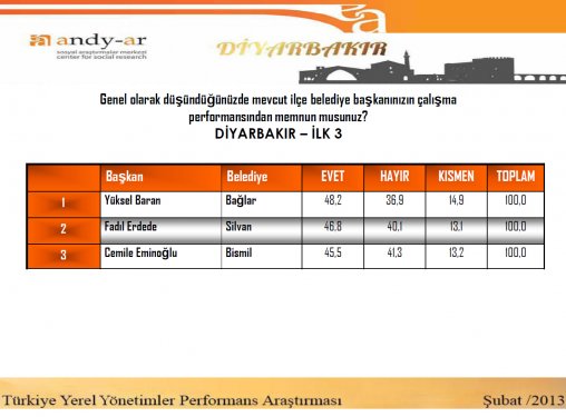 Yerel yönetimler performans araştırması