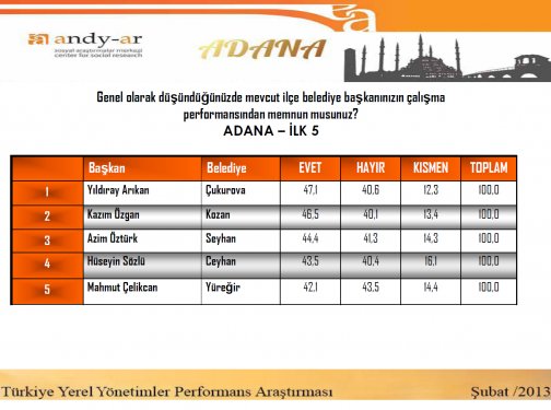 Yerel yönetimler performans araştırması