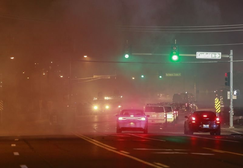 Amerika'da gözaltına alınan muhabirin fotoğrafladığı anlar