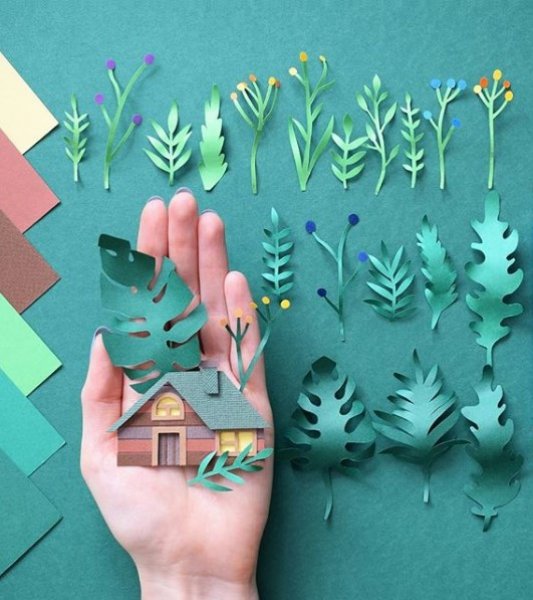 İç ısıtan kağıt oyma sanatı çalışmaları