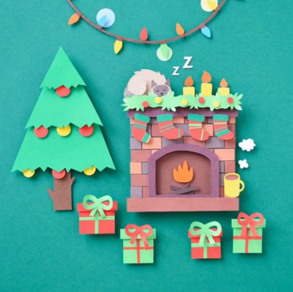 İç ısıtan kağıt oyma sanatı çalışmaları