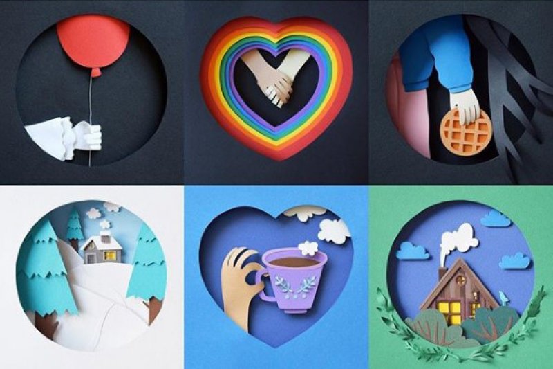 İç ısıtan kağıt oyma sanatı çalışmaları