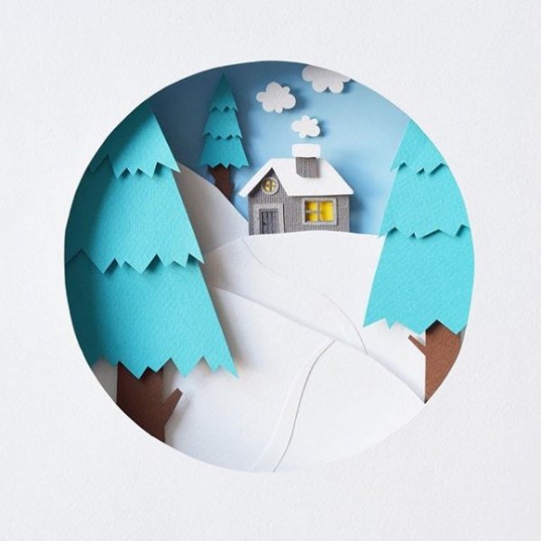 İç ısıtan kağıt oyma sanatı çalışmaları