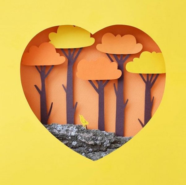 İç ısıtan kağıt oyma sanatı çalışmaları