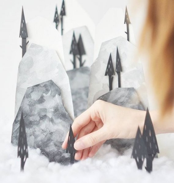 İç ısıtan kağıt oyma sanatı çalışmaları