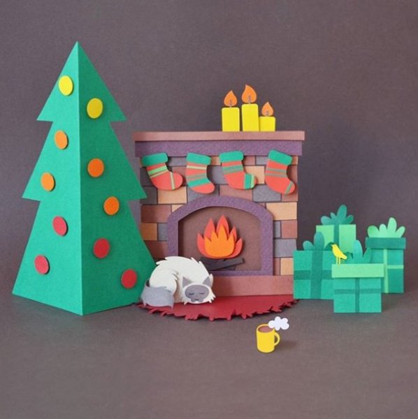 İç ısıtan kağıt oyma sanatı çalışmaları