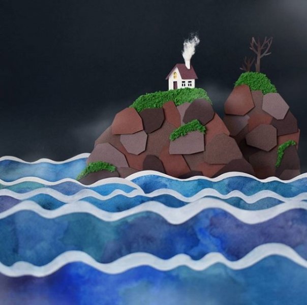 İç ısıtan kağıt oyma sanatı çalışmaları