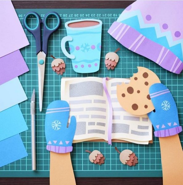 İç ısıtan kağıt oyma sanatı çalışmaları