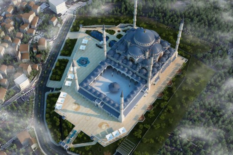 Çamlıca Camisi�nin son hali görüntülendi
