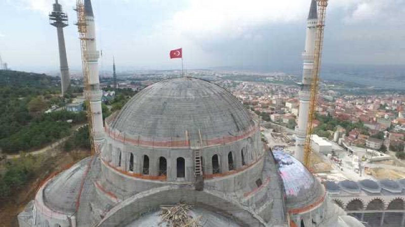 Çamlıca Camisi'nin kaba inşaatı bitti