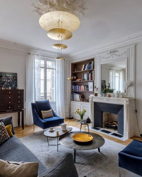 Dekorasyonda mavi ve beyaz uyumu 