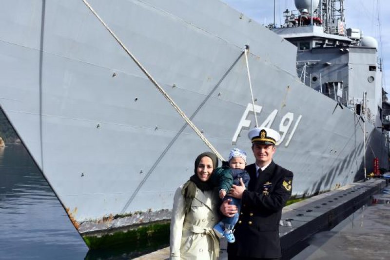 TCG Giresun fırkateyni Marmaris'te törenle karşılandı