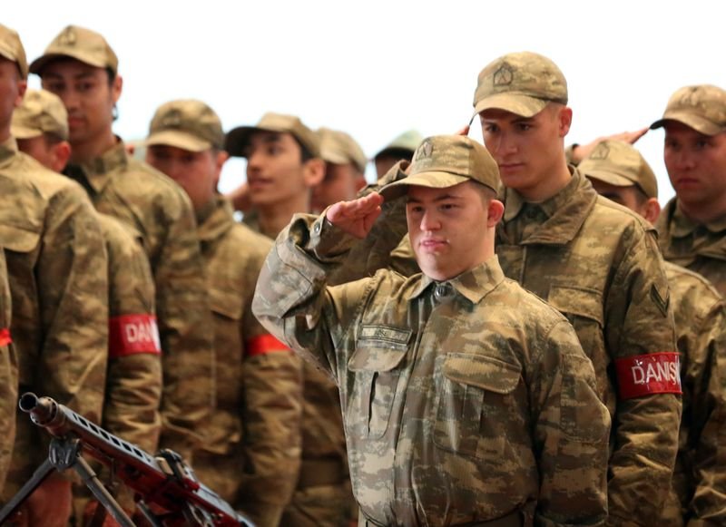 Ankara'da 96 engelli genç temsili asker oldu