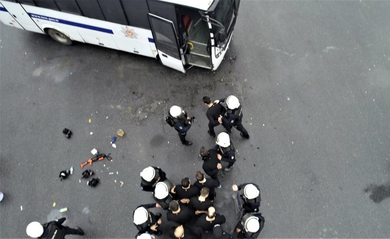 Çevik kuvvete, protestoculara müdahale eğitimi