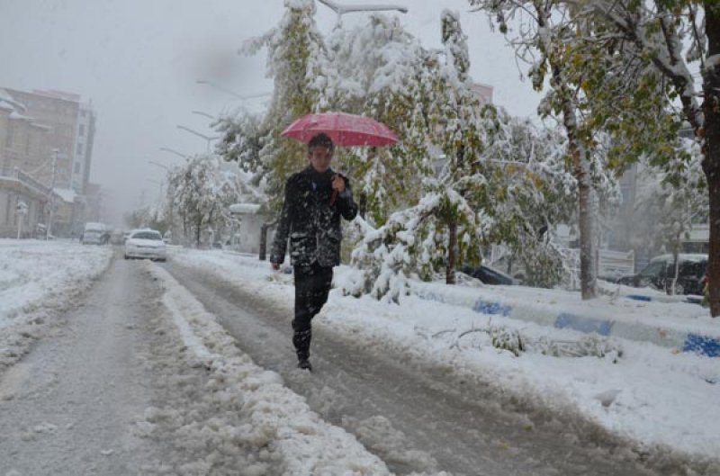 Hakkari'de kar yağışı yolları ulaşıma kapadı