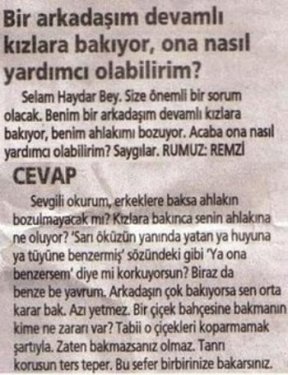 Haydar Dümen'e gelen ilginç sorular