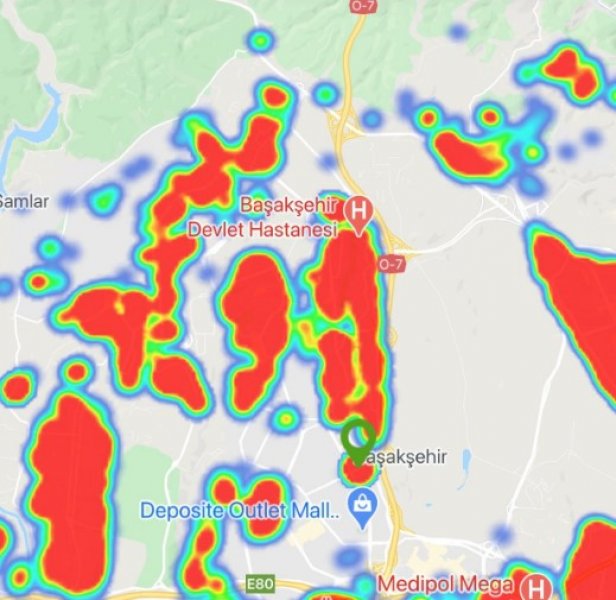İstanbul'un koronavirüs haritası 