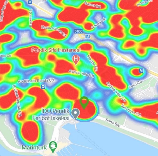 İstanbul'un koronavirüs haritası 