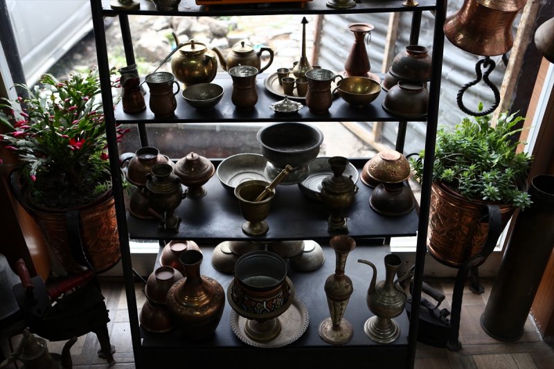 Trabzonlu bakır ustasının devasa ürünleri