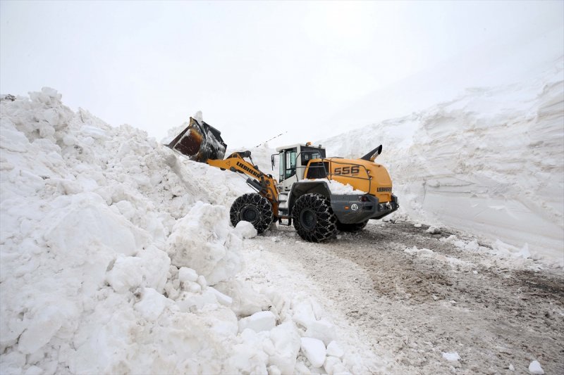 Muş'ta karla kaplı köy yolları açılıyor