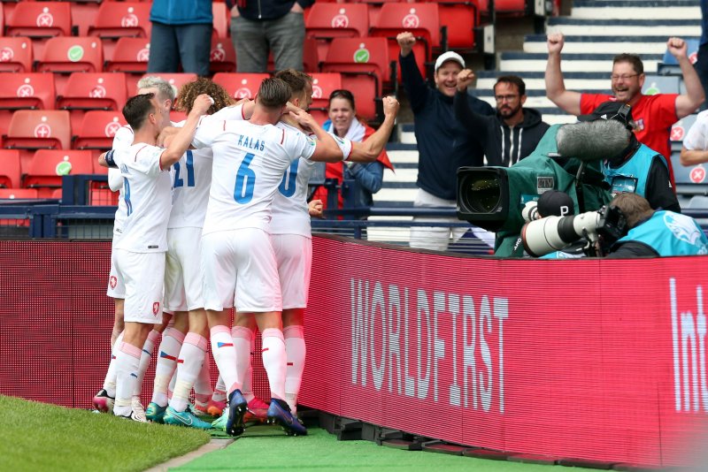 Çekya-İskoçya maçından kareler