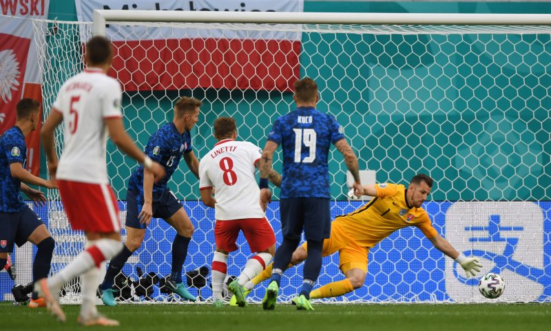 Polonya-Slovakya maçından kareler