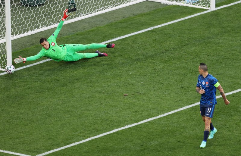 Polonya-Slovakya maçından kareler