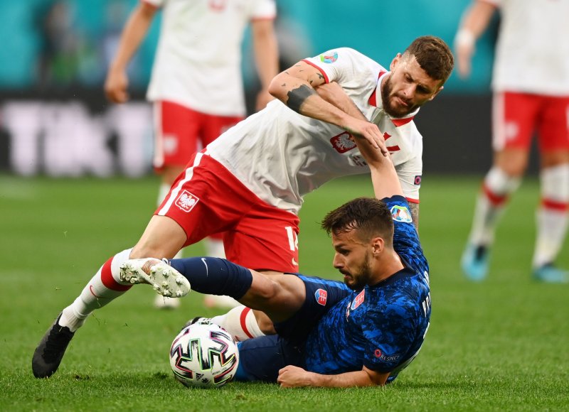 Polonya-Slovakya maçından kareler