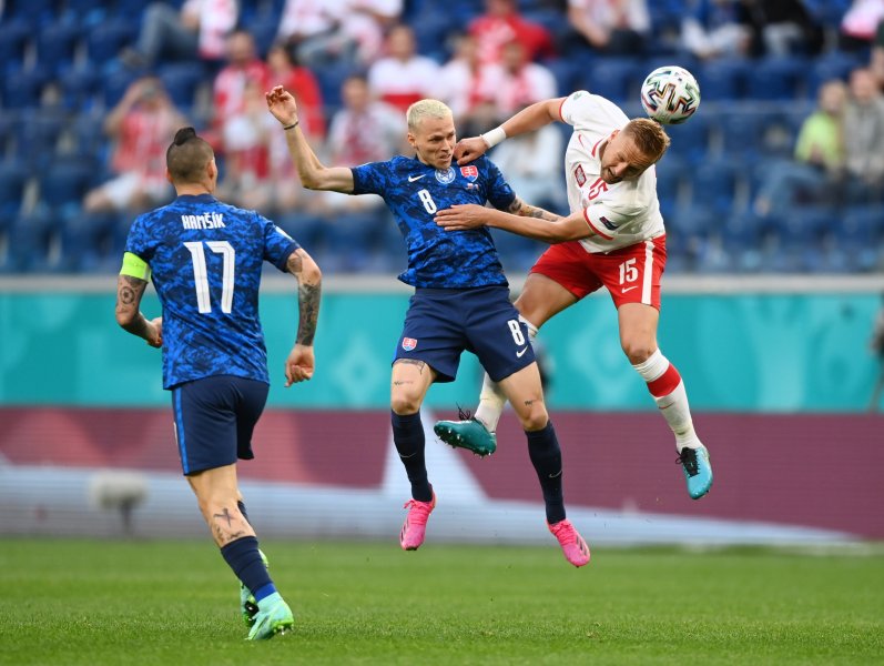 Polonya-Slovakya maçından kareler