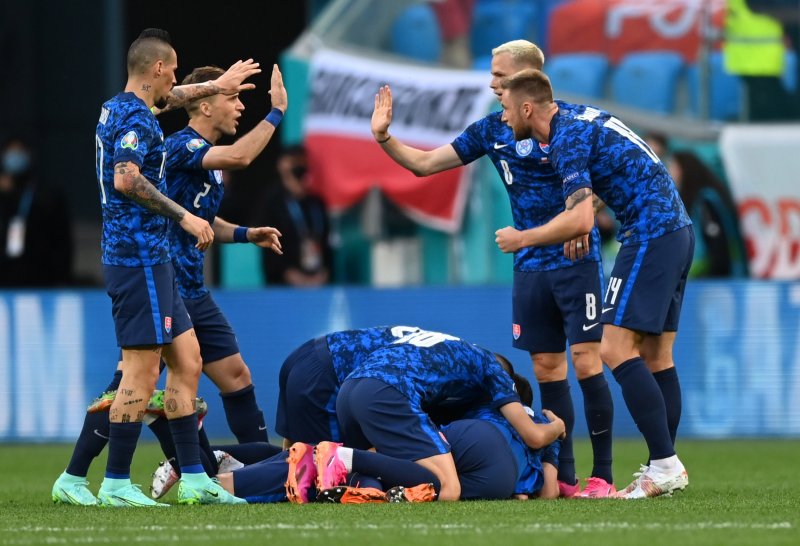 Polonya-Slovakya maçından kareler