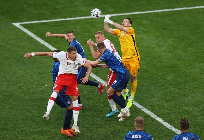 Polonya-Slovakya maçından kareler