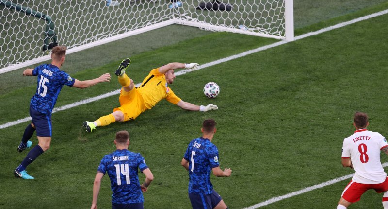 Polonya-Slovakya maçından kareler