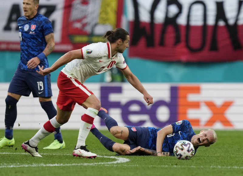 Polonya-Slovakya maçından kareler