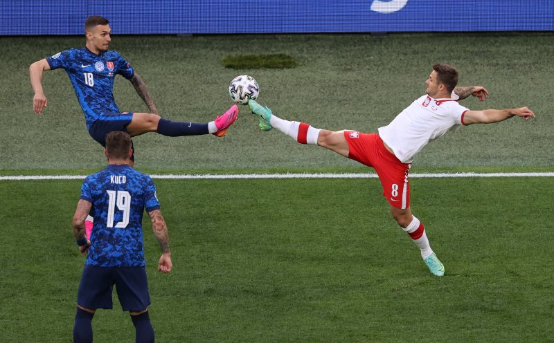 Polonya-Slovakya maçından kareler