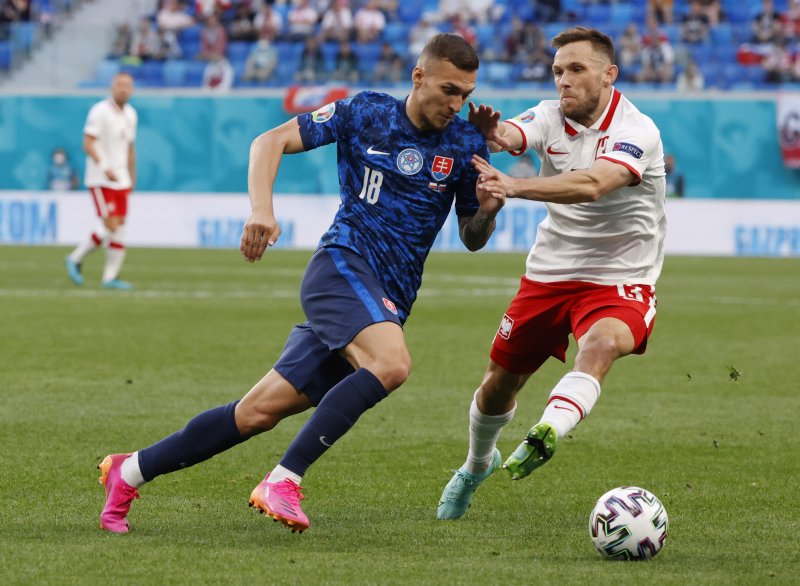 Polonya-Slovakya maçından kareler