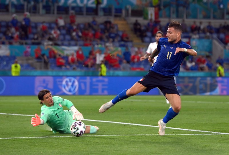 Euro 2020 İtalya - İsviçre maçından kareler