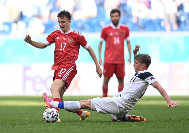 Finlandiya-Rusya maçından kareler