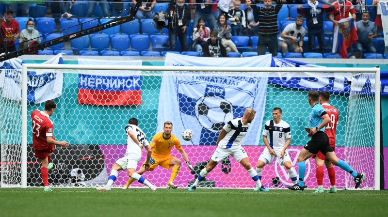 Finlandiya-Rusya maçından kareler