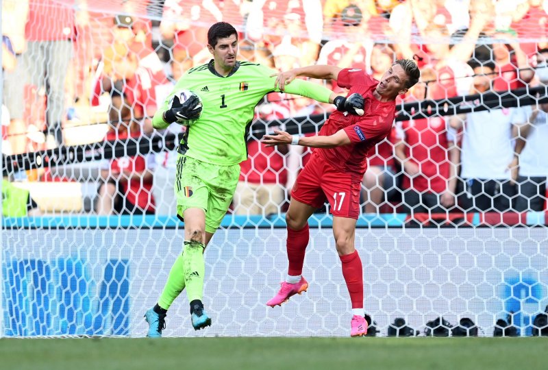 Danimarka-Belçika maçından kareler