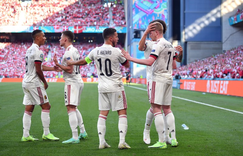 Danimarka-Belçika maçından kareler