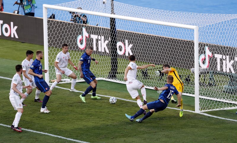 Euro 2020 Slovakya - İspanya maçından kareler