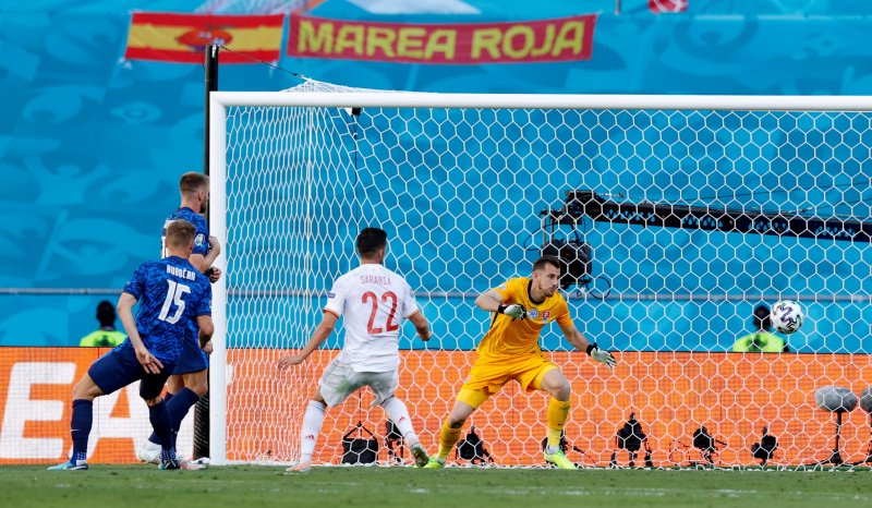 Euro 2020 Slovakya - İspanya maçından kareler