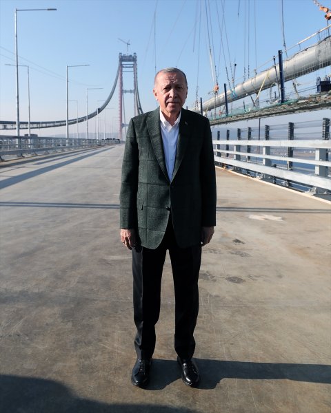 Cumhurbaşkanı Recep Tayyip Erdoğan'ın son tabliye montajından kareler