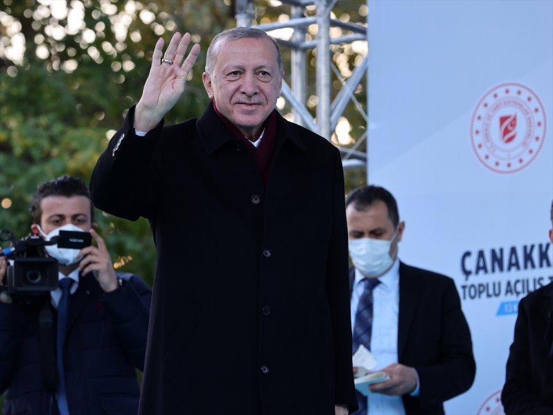 Çanakkale Toplu Açılış Töreni'nde fotoğraflarla Cumhurbaşkanı Erdoğan