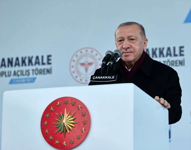 Çanakkale Toplu Açılış Töreni'nde fotoğraflarla Cumhurbaşkanı Erdoğan